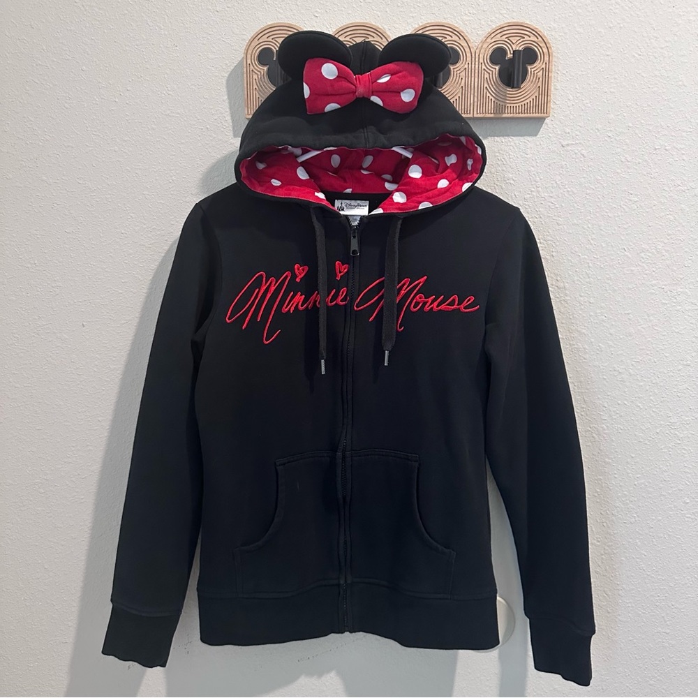 Disney Minnie Mouse Zip Hoodie with bow and ears